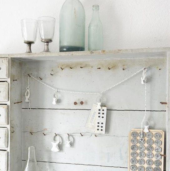 Kedja vit med klämmor Jeanne darc Living  shabby chic lantlig stil - 2
