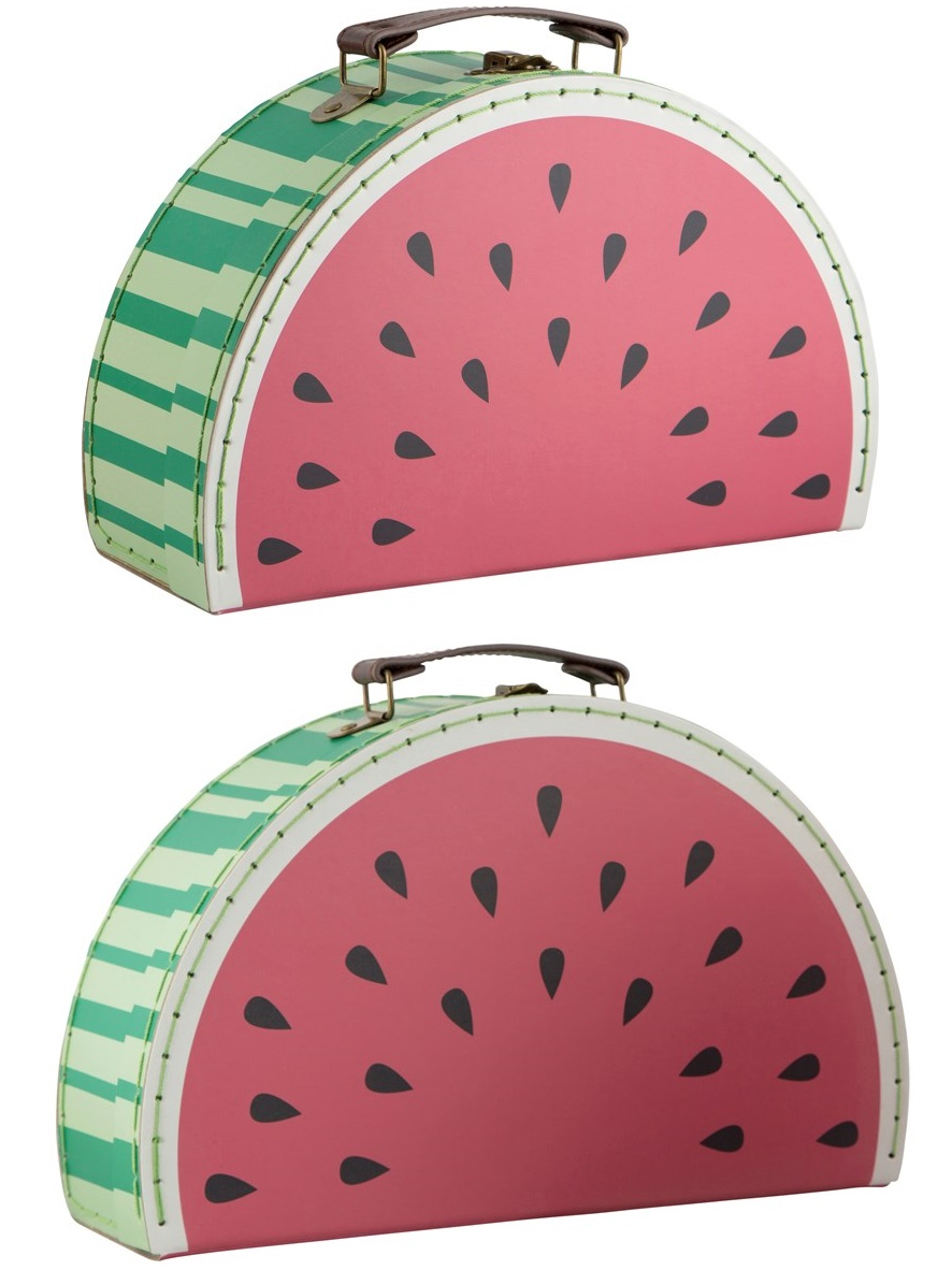 2 storlekar väska Melon resväska shabby chic lantlig stil - 2