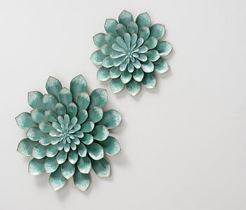 Väggornament i metall art deco handgjord design Gårdsromantik