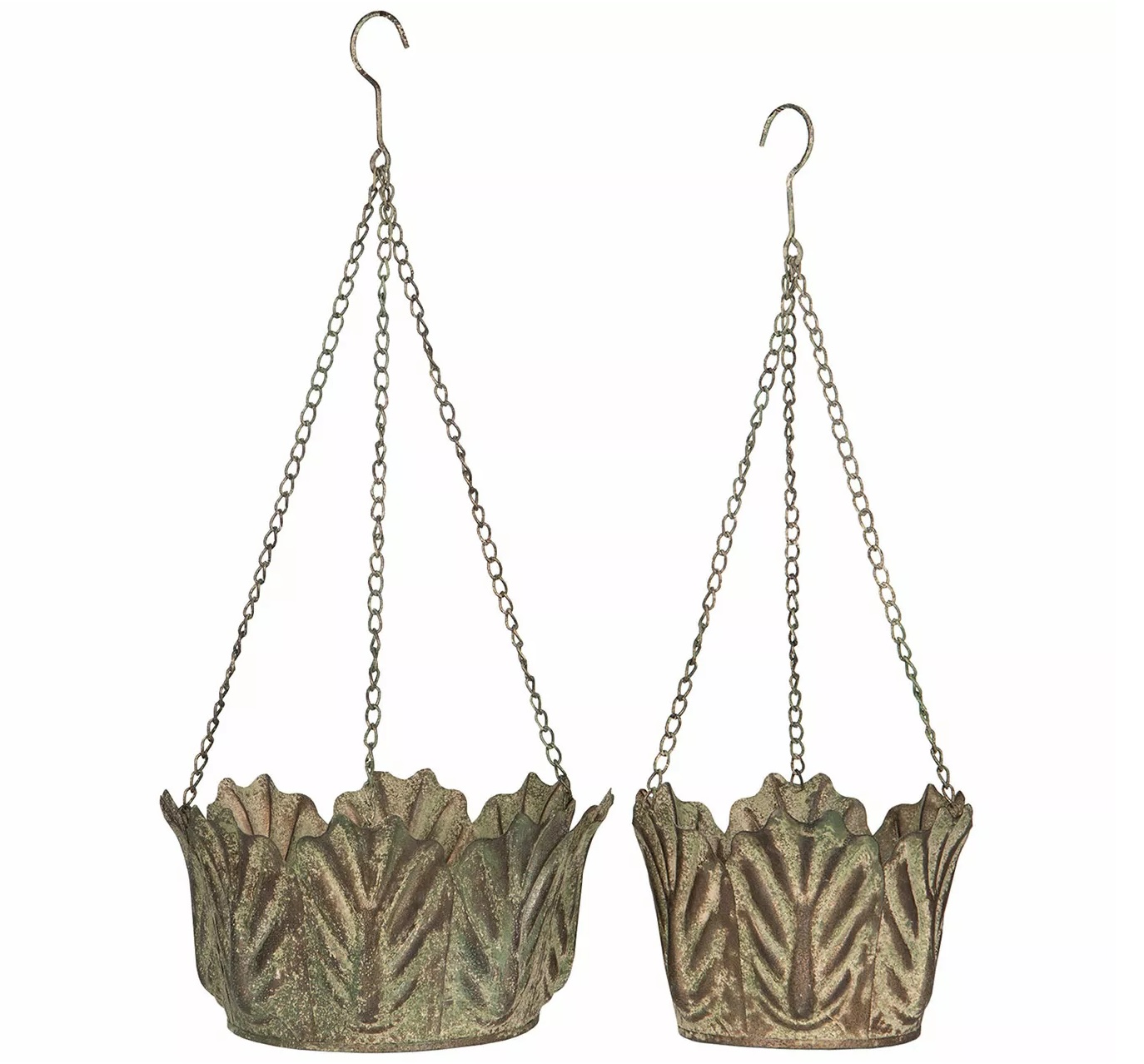 Ampel Jugend blad ornament antik plåt art deco shabby chic lantlig stil Gårdsromantik