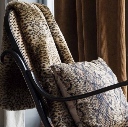 Pläd päls pälspläd Leopard shabby chic lantlig stil Gårdsromantik - 2