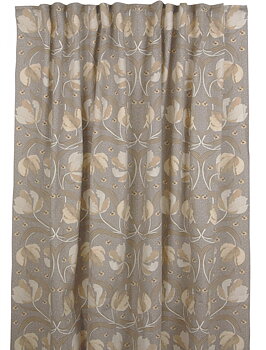 Gardinlängder Pimpernel ljusgrå Art deco shabby chic lantlig stil
