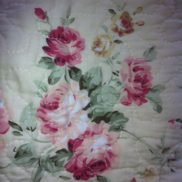 Överkast quilt rosa rosor 2 storlekar shabby chic lantlig stil - 3