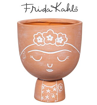 Frida Kahlo kruka mellan terrakotta retro bohemisk lantlig stil