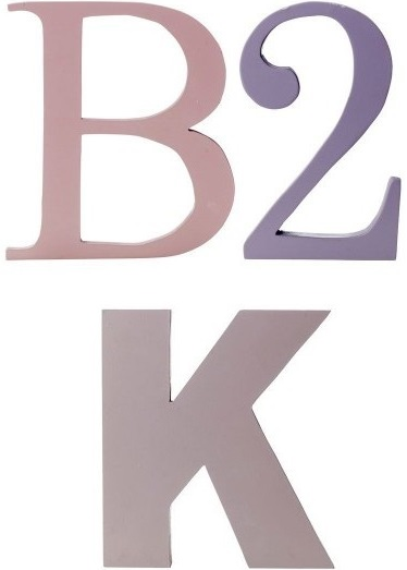 Bokstäver siffra i trä 3 set pastell shabby chic lantlig stil