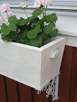 Konsoll snirklig svart gjutjärn 10 cm shabby chic lantlig stil