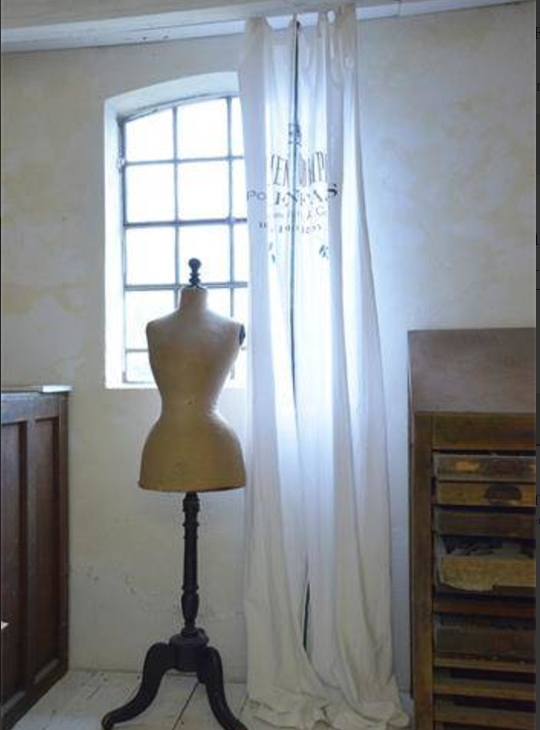 Gardin Alimente vit knytband Jeanne d´Arc Living shabby chic lantlig stil