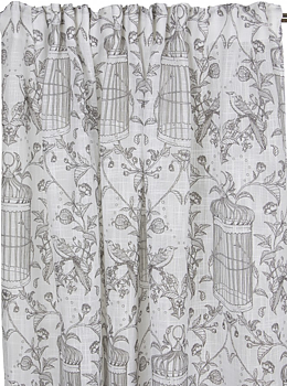 Curtain lengths white Birdcage and Roses country style shabby chic Farm romance