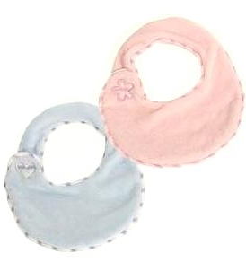 Haklapp Scarf Matilda för baby blå eller rosa Bukowski design