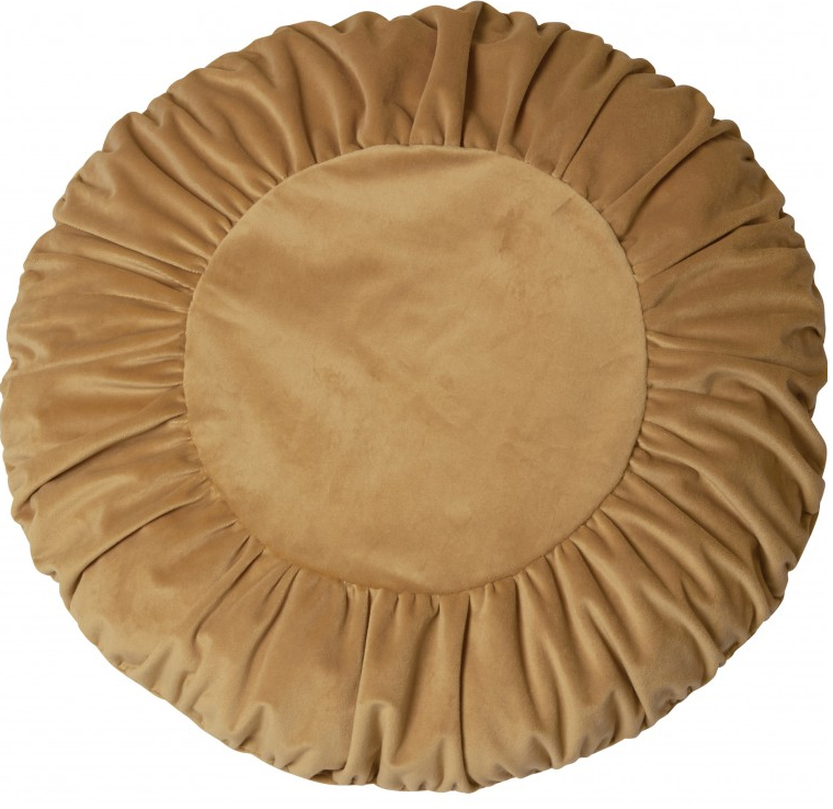 Kuddfodral Velvet rund guld sammet shabby chic lantlig stil - 2