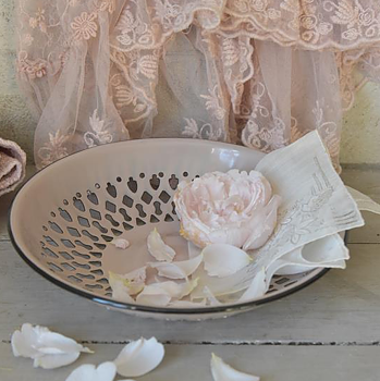 Gammaldags fat ljusrosa rosa emaljerad Jeanne darc Living Lantlig Romantik shabby chic
