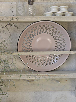 Gammaldags fat ljusrosa rosa emaljerad Jeanne darc Living Lantlig Romantik shabby chic