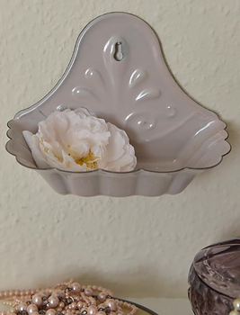 Gammaldags tvålkopp ljusrosa rosa emaljerad Jeanne darc Living Lantlig Romantik shabby chic
