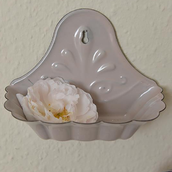 Gammaldags tvålkopp ljusrosa rosa emaljerad Jeanne darc Living Lantlig Romantik shabby chic