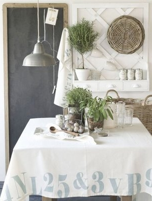 Industrilampa zinkgrå silver Bloomingville shabby chic lantlig stil - 2