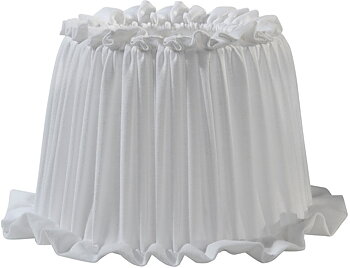 Lampskärm Ida Oval vit veckad shabby chic lantlig stil
