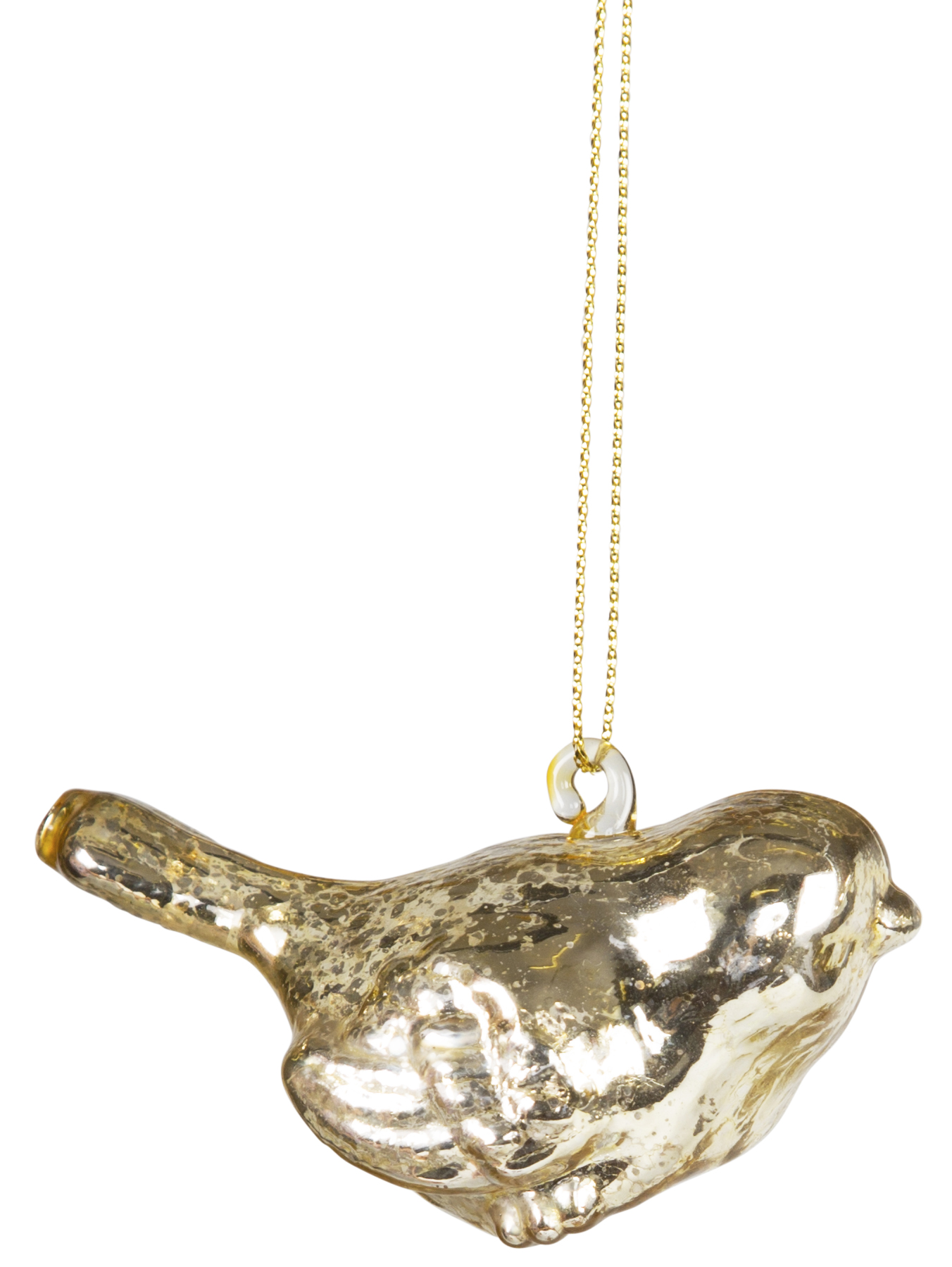 Glasfågel guld shabby chic lantlig stil