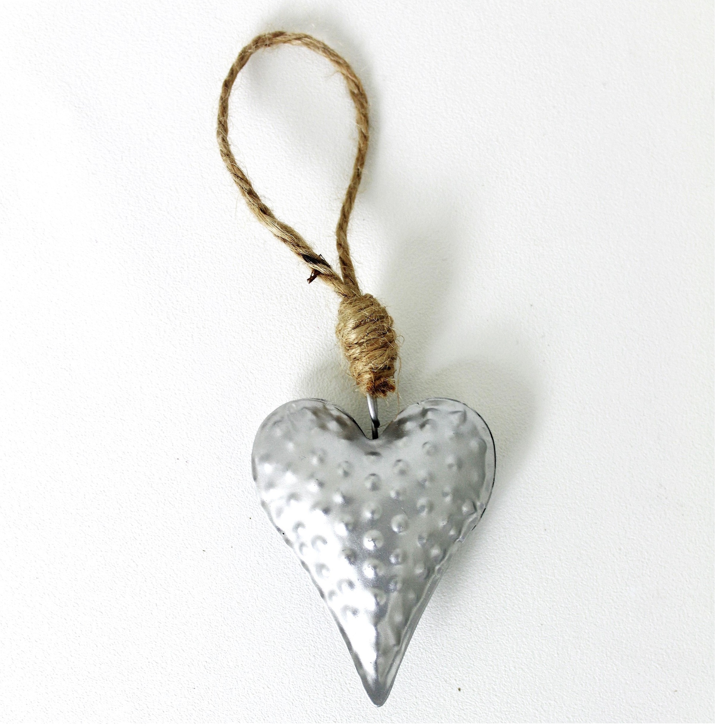 Hjärta silver fransk lantstil metall shabby chic lantlig stil Gårdsromantik