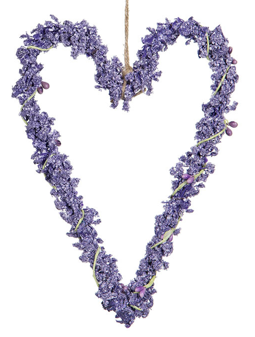 Hängande hjärta lavendel lavendelhjärta 3 storlekar shabby chic lantlig stil