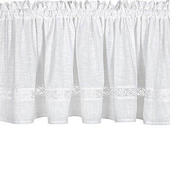 Gardinkappa Kappa vitt infälld spets shabby chic lantlig stil Gårdsromantik