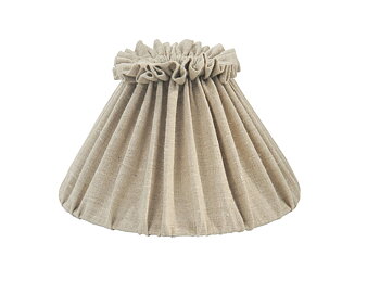 Lampskärm Vera linnebeige veckad shabby chic lantlig stil