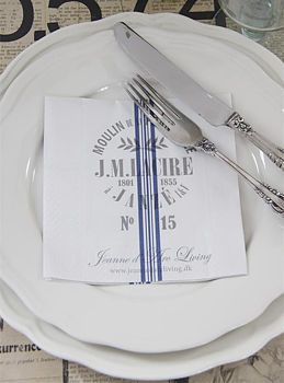 Servetter J.M. Lacire Jeanne d´Arc Living shabby chic lantlig stil Gårdsromantik
