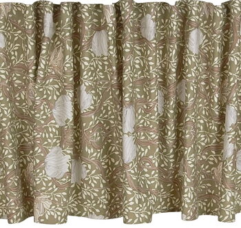 Gardinkappa Kappa Pimpernel grön vit shabby chic lantlig stil Gårdsromantik