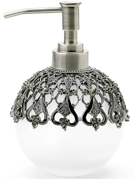 Tvålpump silver kristall shabby chic lantlig stil Lisbeth dahl