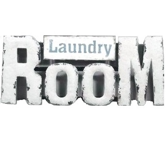 Skylt Laundry Room plåtskylt för tvättstuga shabby chic lantlig stil