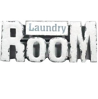 Skylt Laundry Room plåtskylt för tvättstuga shabby chic lantlig stil