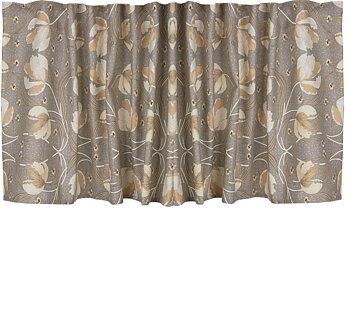 Gardinkappa Kappa Pimpernel ljusgrå shabby chic lantlig stil Art deco Gårdsromantik