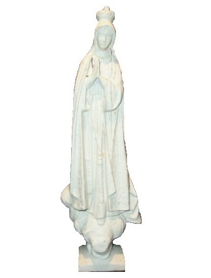 Stor madonna i antikvitt gjutjärn