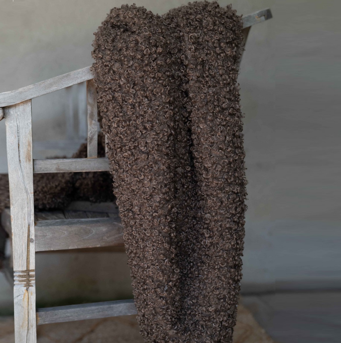 Pläd päls brun shabby chic lantlig stil Gårdsromantik