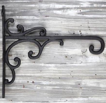 Konsoll krokhängare svart gjutjärn snirklig shabby chic lantlig stil - 2