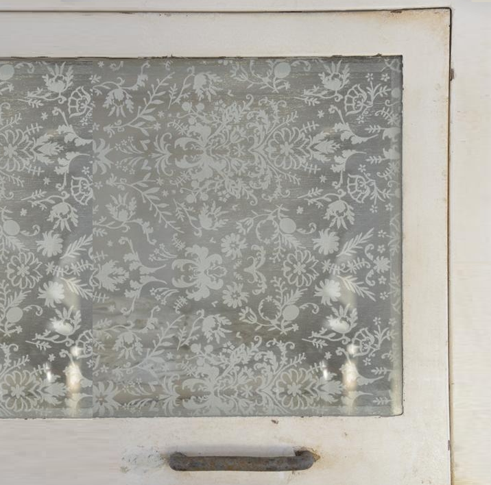 Tyg insynsskydd Lace and Roses metervara shabby chic lantlig stil - 2