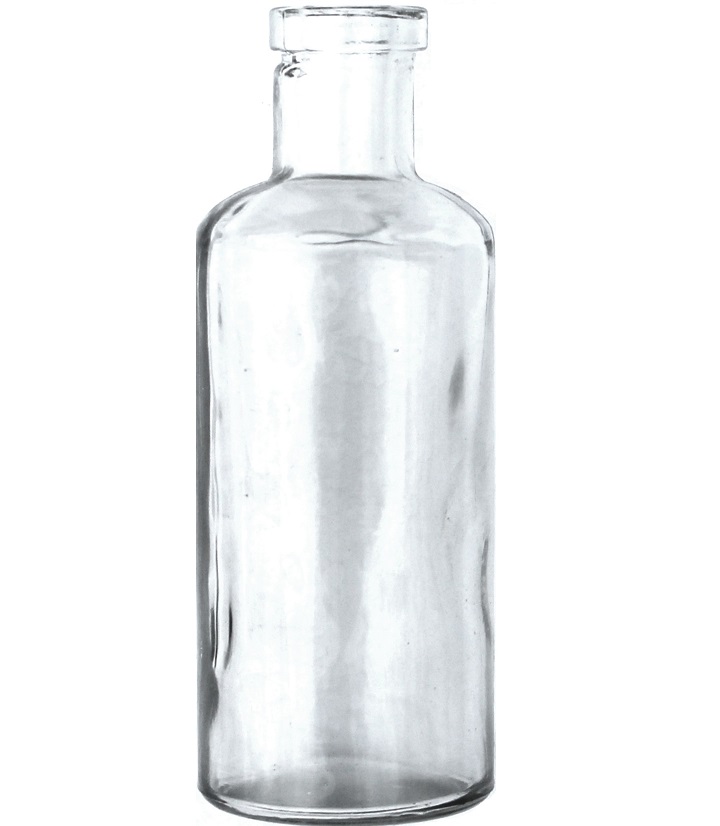 Glasflaska liten shabby chic lantlig stil