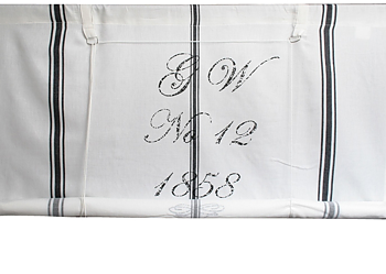 Hissgardin Gustaf svart shabby chic lantlig stil
