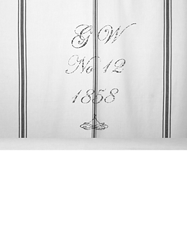 Hissgardin Gustaf svart shabby chic lantlig stil