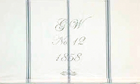 Hissgardin Gustaf blå gammaldags rullgardin shabby chic lantlig stil