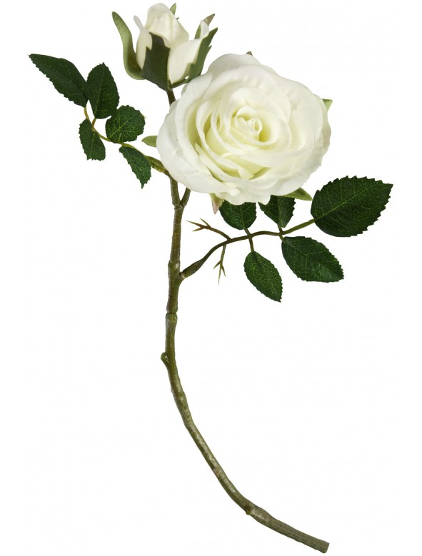 Vit ros konstväxt shabby chic lantlig stil