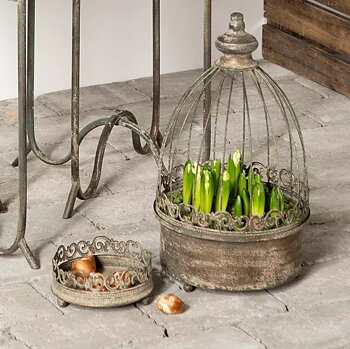 Fat snirklig kant antik grön Lantlig stil shabby chic Gårdsromantik