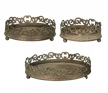 Fat snirklig kant antik grön Lantlig stil shabby chic Gårdsromantik