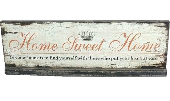 Home Sweet Home träskylt shabby chic, lantlig stil