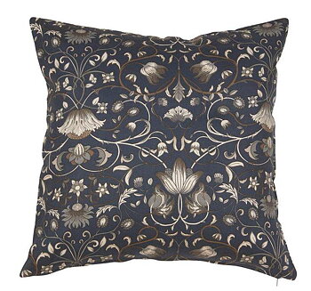 Kuddfodral Lodden Art Deco blå lantlig stil Gårdsromantik