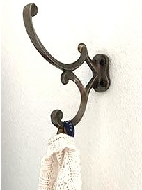 Dubbelkrok klädkrok krok mässingfärgad metall shabby chic lantlig stil Gårdsromantik - 3