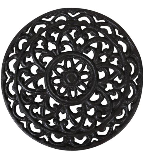 Cast iron trivet shabby chic country style French country style