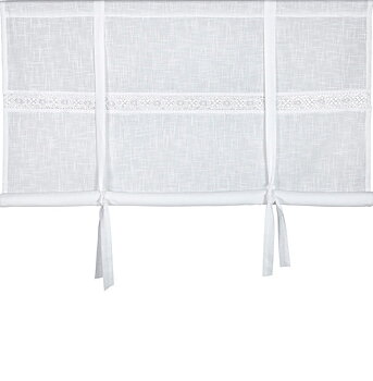 Hissgardin vit med spets i shabby chic lantlig stil