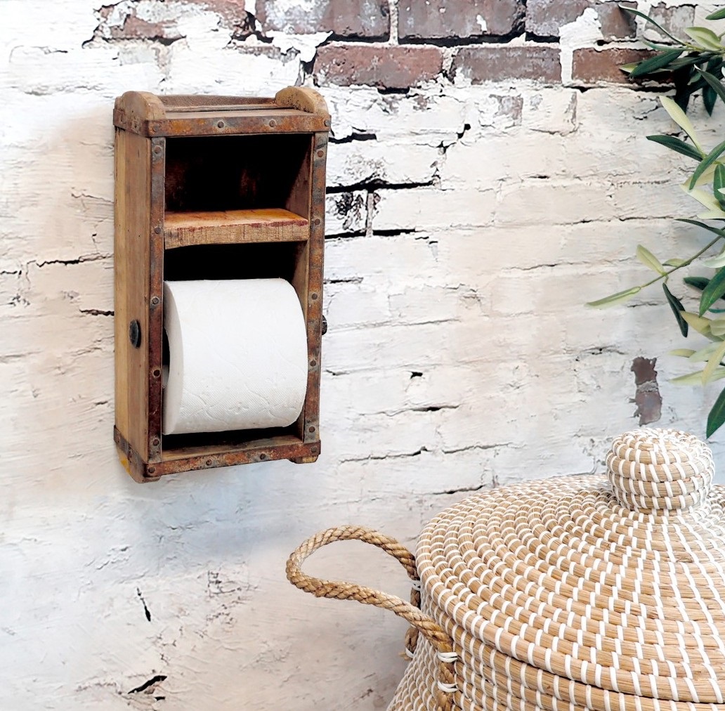 2:a sortering toarullshållare låda gammal murstensform shabby chic lantlig stil Gårdsromantik - 2