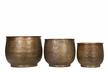 Krukor antikguld mönstrad plåt rustik shabby chic lantlig stil Gårdsromantik