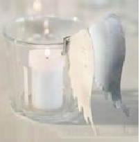 Änglavingar silver med krok shabby chic lantlig stil